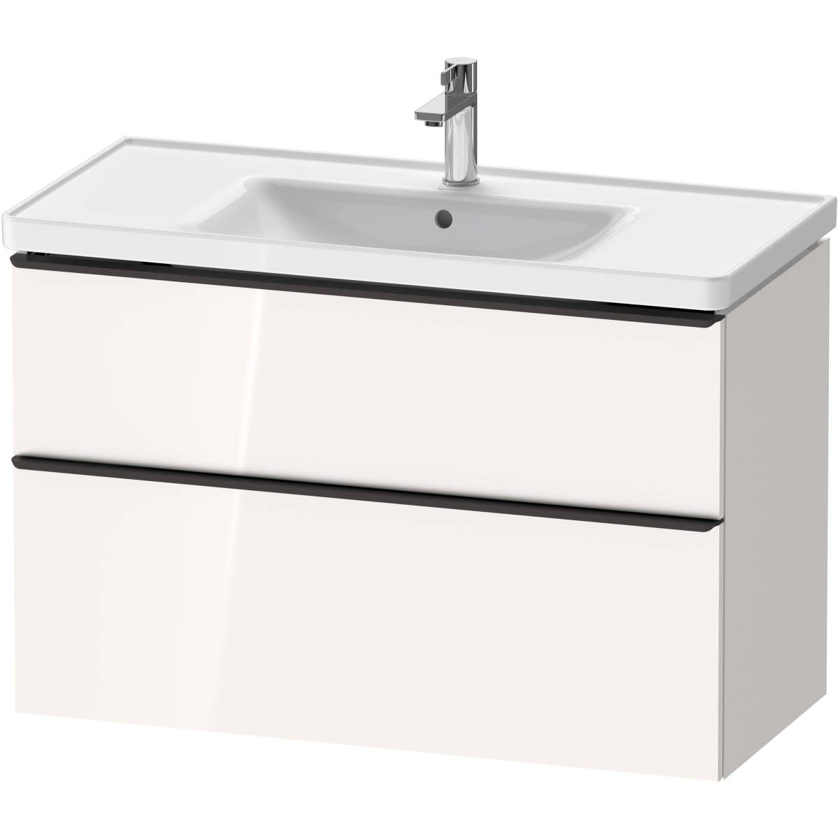 Duravit D-Neo 39 5/8'' Wall Mount Two Drawer Single Vanity, Including Cabinet and Single Hole Sink