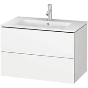 Duravit L-Cube 32 5/8'' Wall Mount Two Drawer Single Vanity, Including Cabinet and Widespread Sink