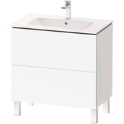 Duravit L-Cube 32 5/8'' Floorstanding Two Drawer Single Vanity, Including Cabinet and Single Hole Sink