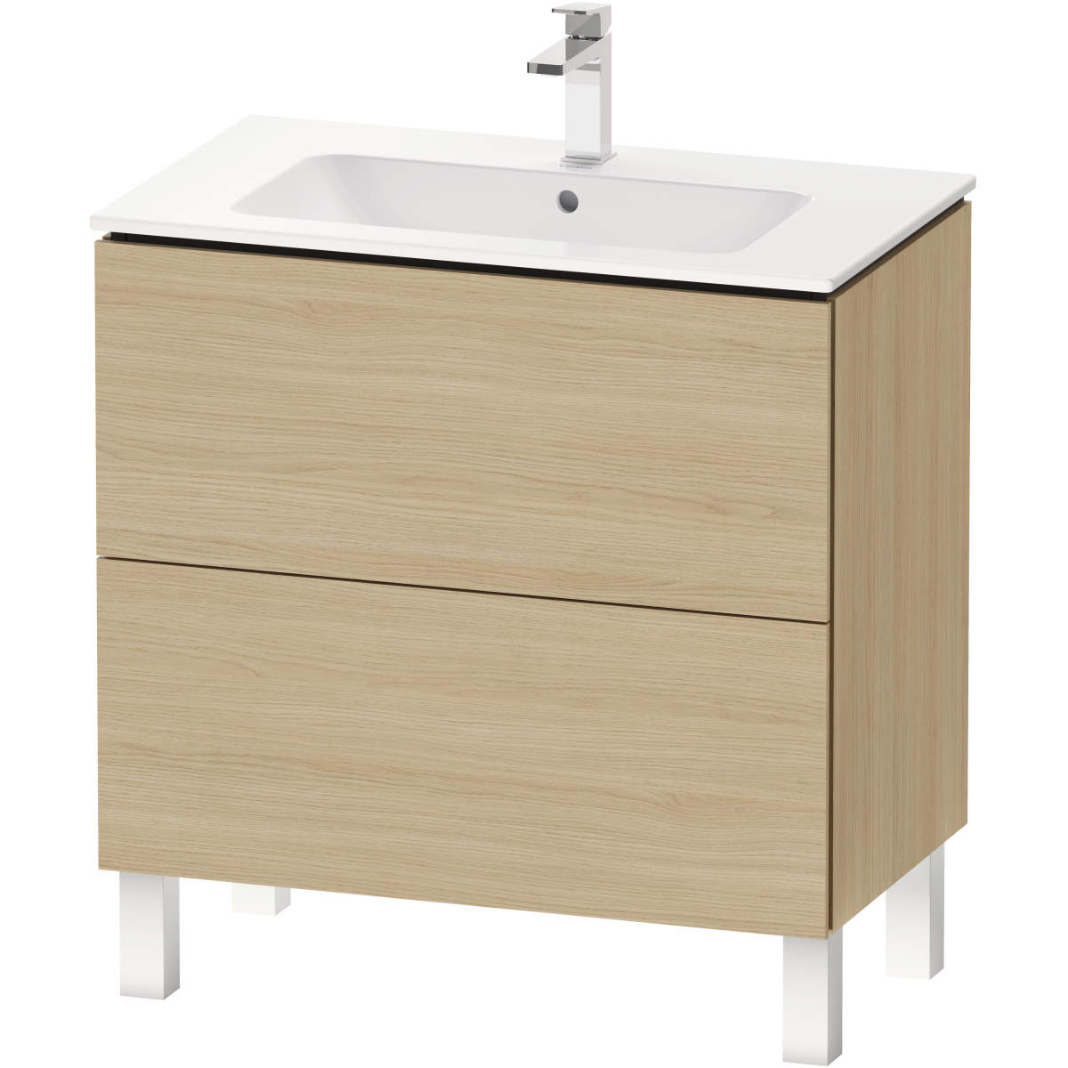 Duravit L-Cube 32 5/8'' Floorstanding Two Drawer Single Vanity, Including Cabinet and Single Hole Sink
