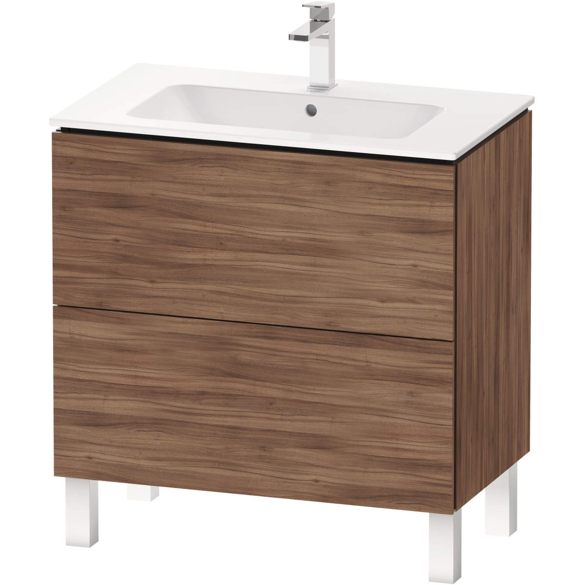 Duravit L-Cube 32 5/8'' Floorstanding Two Drawer Single Vanity, Including Cabinet and Single Hole Sink