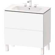 Duravit L-Cube 32 5/8'' Floorstanding Two Drawer Single Vanity, Including Cabinet and Widespread Sink