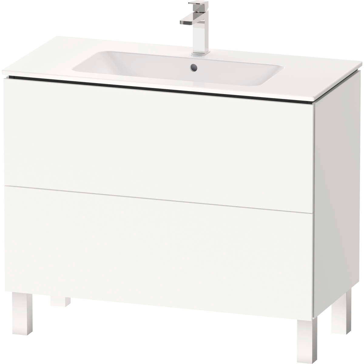 Duravit L-Cube 40 1/2'' Floorstanding Two Drawer Single Vanity, Including Cabinet and Single Hole Sink