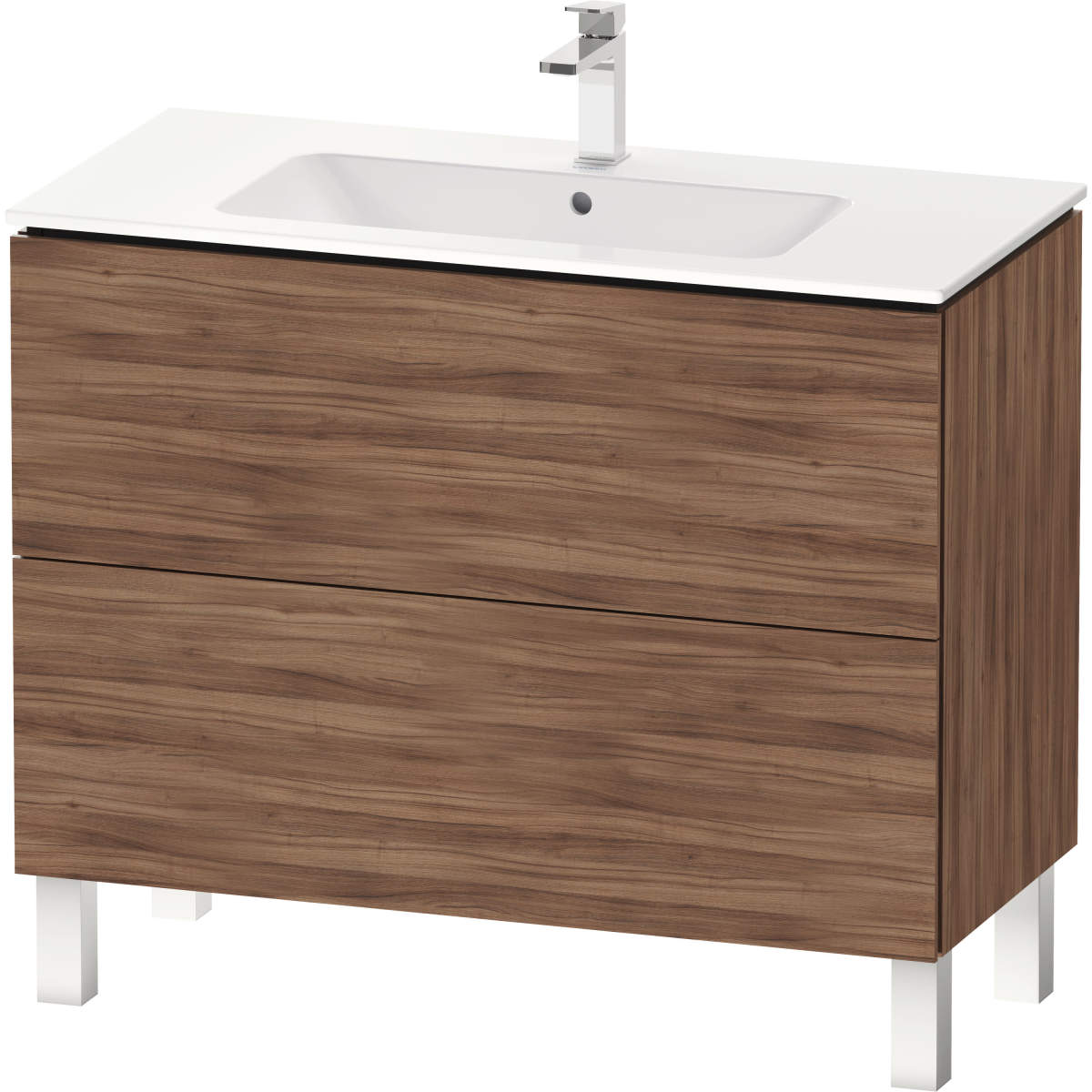 Duravit L-Cube 40 1/2'' Floorstanding Two Drawer Single Vanity, Including Cabinet and Single Hole Sink