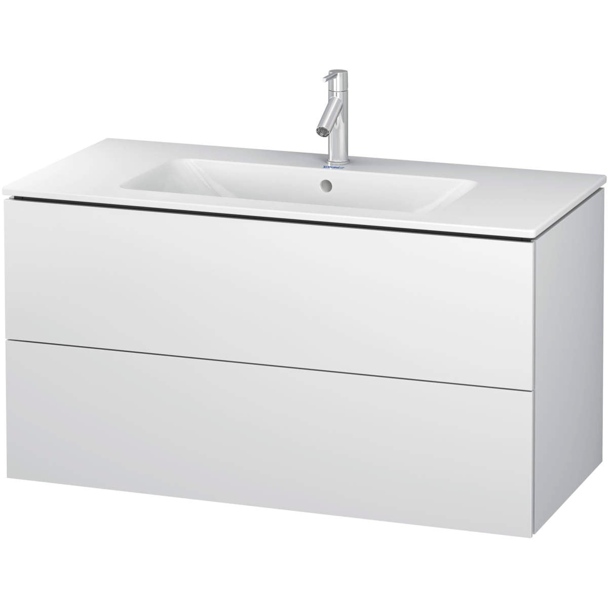Duravit L-Cube 40 1/2'' Wall Mount Two Drawer Single Vanity, Including Cabinet and Single Hole Sink