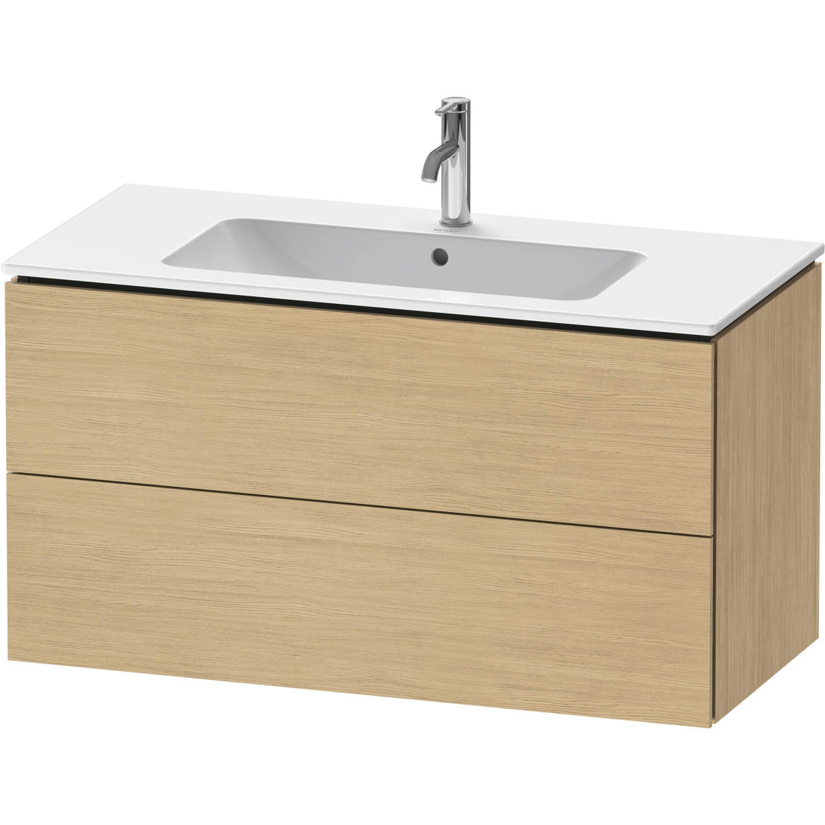 Duravit L-Cube 40 1/2'' Wall Mount Two Drawer Single Vanity, Including Cabinet and Single Hole Sink