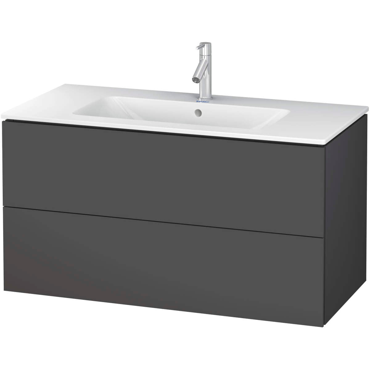 Duravit L-Cube 40 1/2'' Wall Mount Two Drawer Single Vanity, Including Cabinet and Single Hole Sink