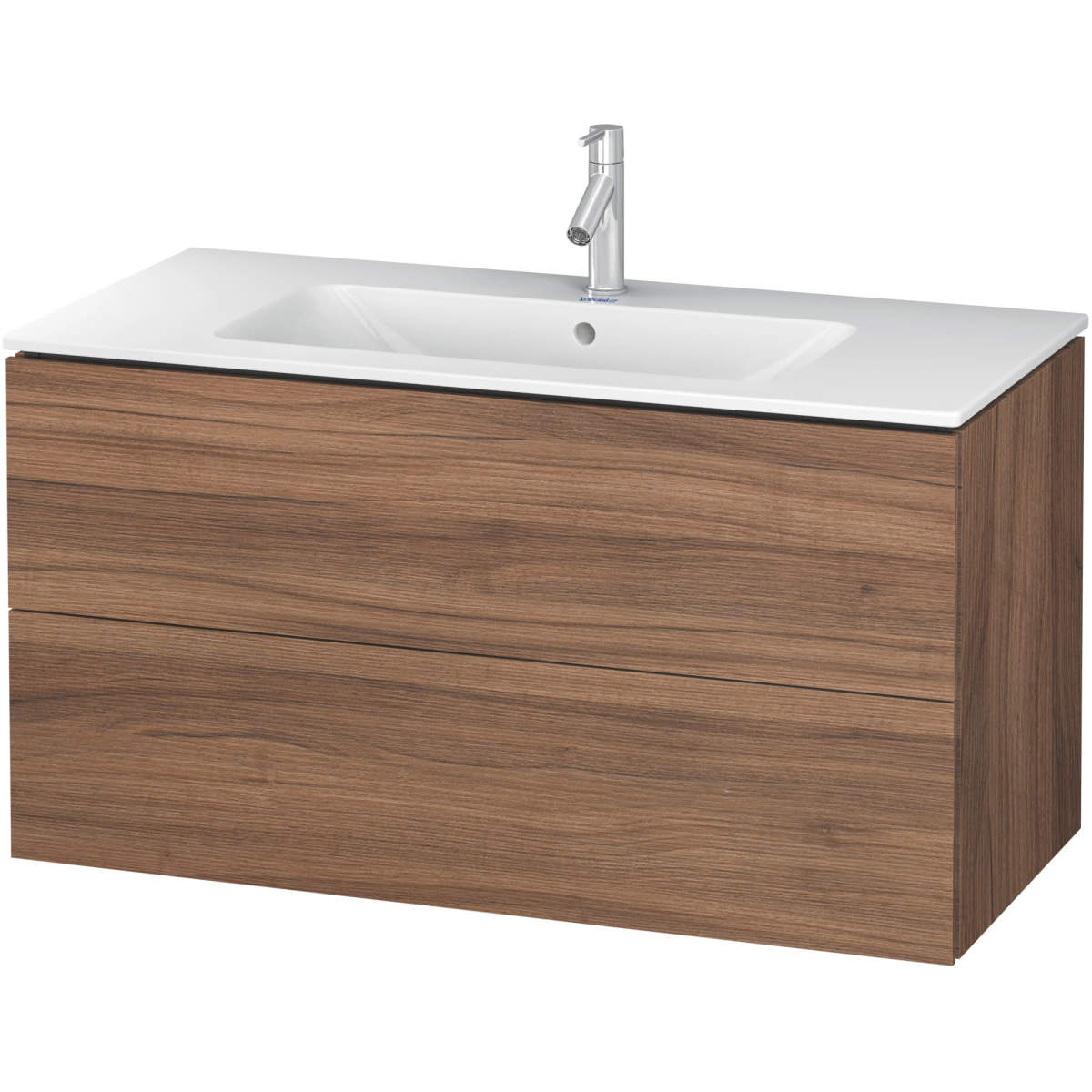 Duravit L-Cube 40 1/2'' Wall Mount Two Drawer Single Vanity, Including Cabinet and Single Hole Sink