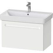 Duravit No.1 31 1/2'' Wall Mount One Drawer Single Vanity in Matte White, Including Cabinet and Single Hole Sink