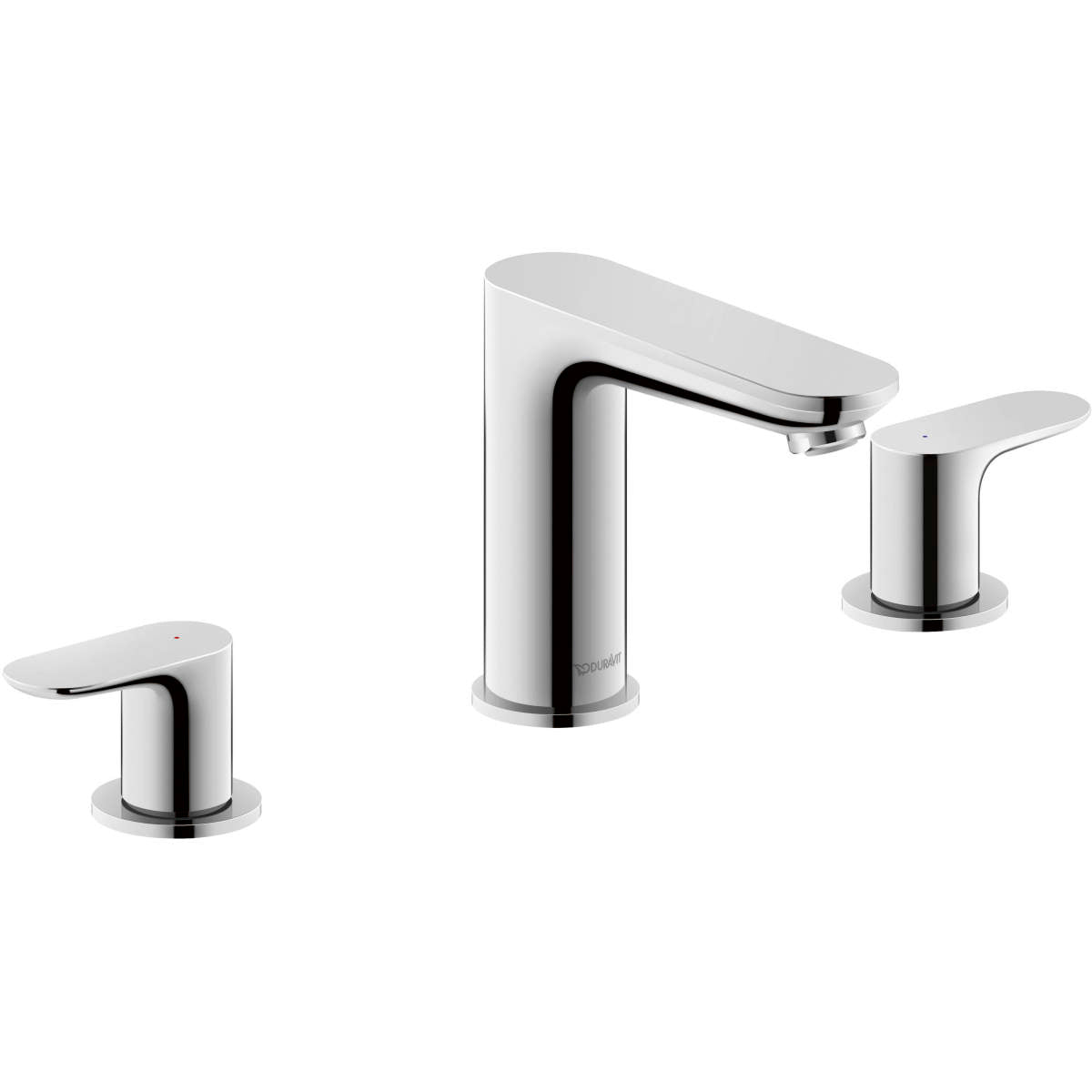 Duravit No.1 5 1/8'' Two Handle Widespread Bathroom Sink Faucet, Drain Included