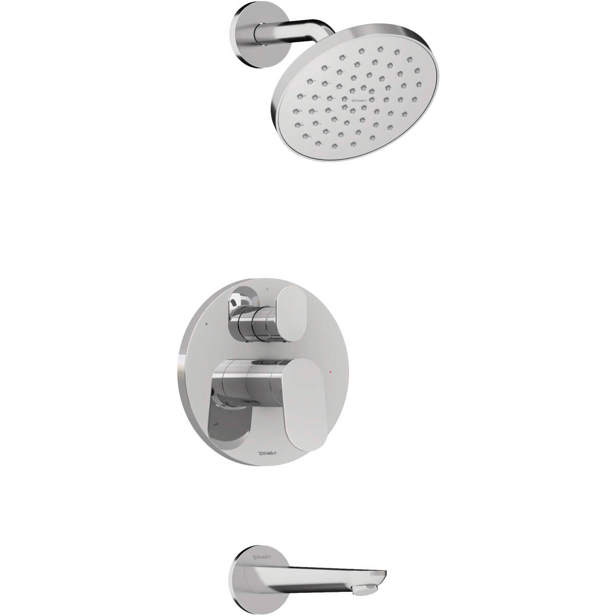 Duravit No.1 Single Function Tub and Shower Faucet Kit, Pressure BalanceValve Included