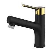 Daweier Single-Lever Lavatory Faucet with Pull Out Dual Function Faucet Sprayer EB123301GB