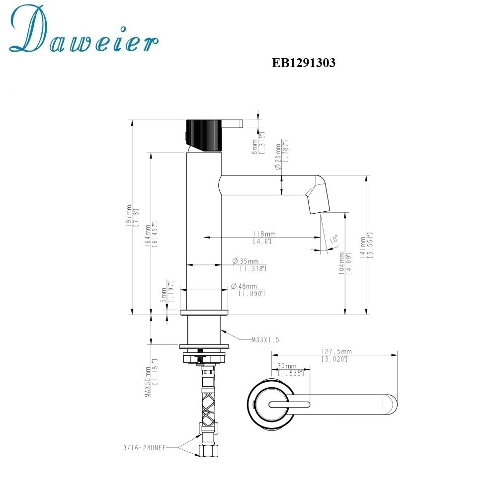 Daweier Single-Lever Lavatory Faucet EB1291303BN