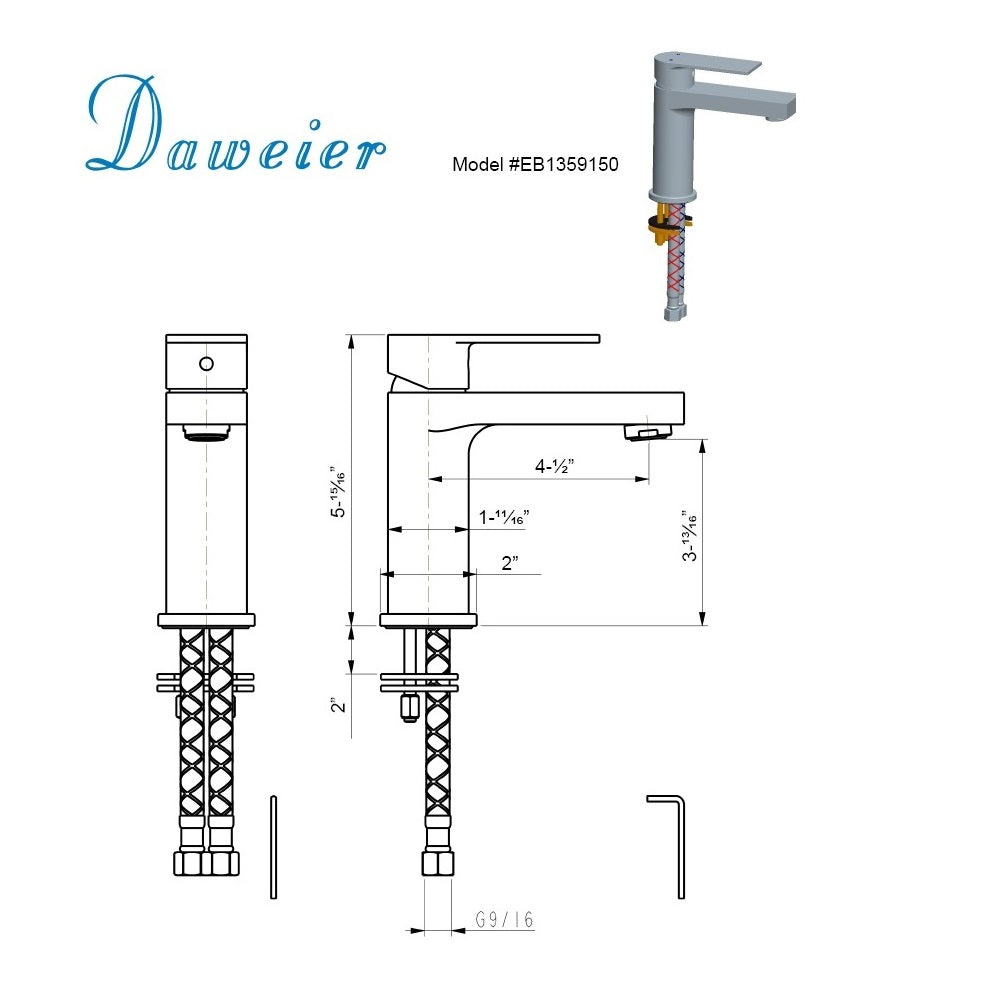 Daweier Single-Lever Lavatory Faucet EB1359150CB