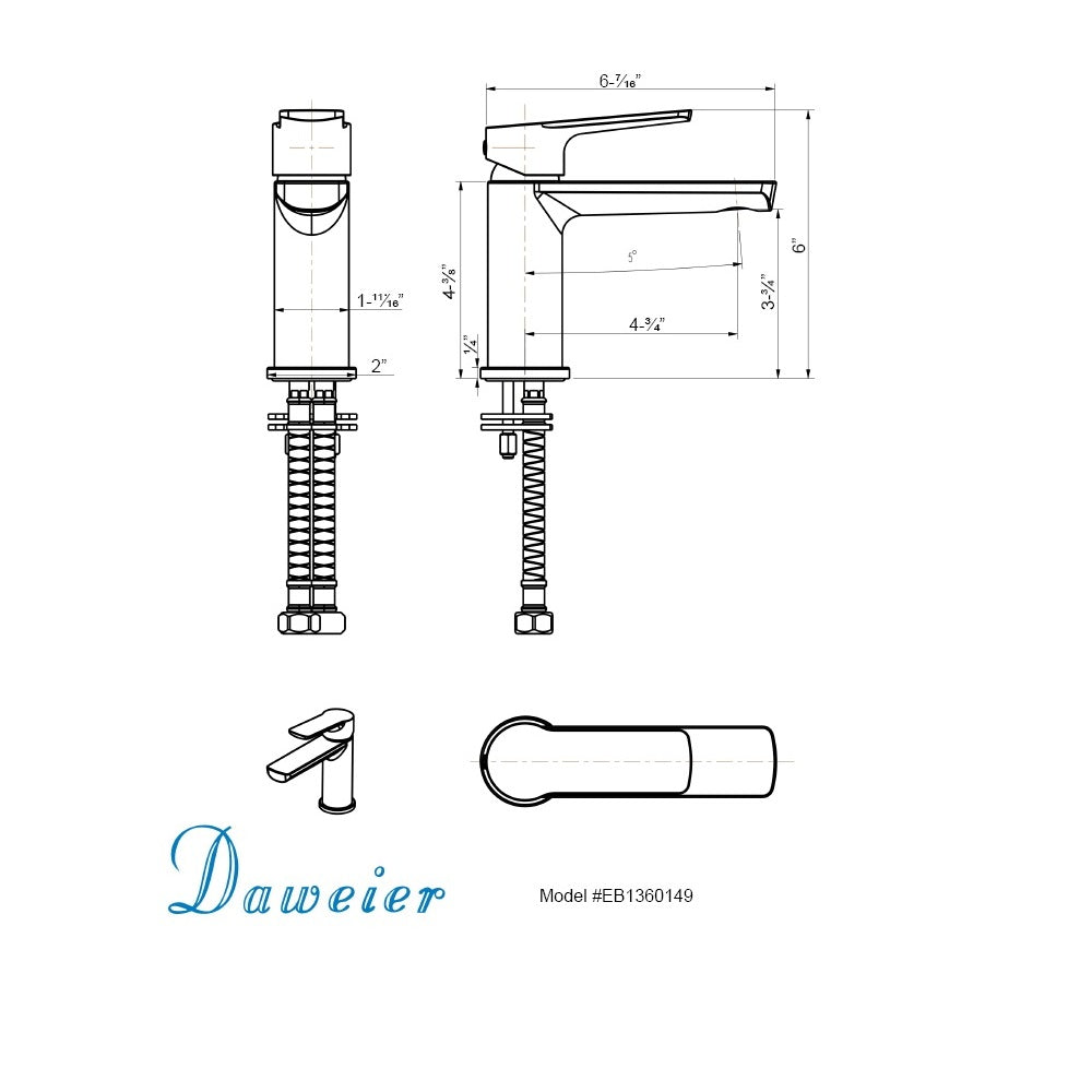 Daweier Single-Lever Lavatory Faucet EB1360149CW