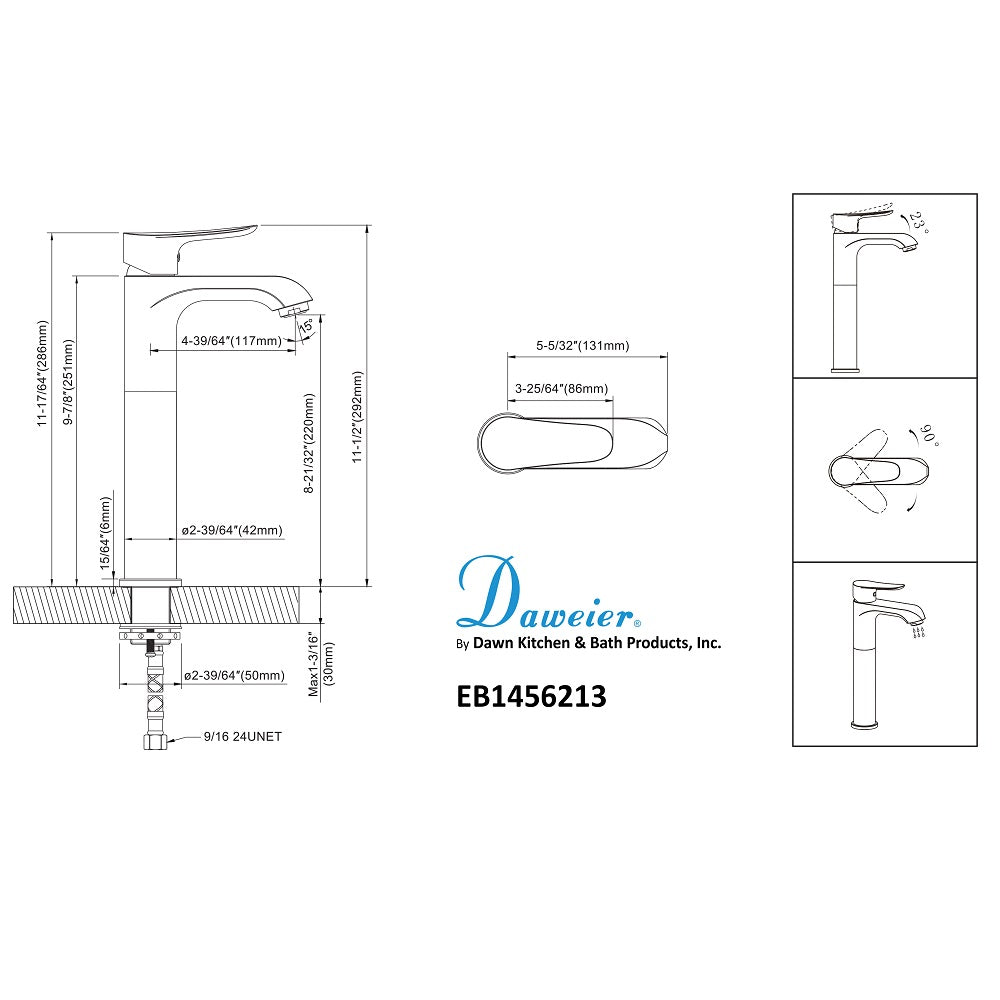 Daweier Single-Lever Lavatory Faucet EB1456213C