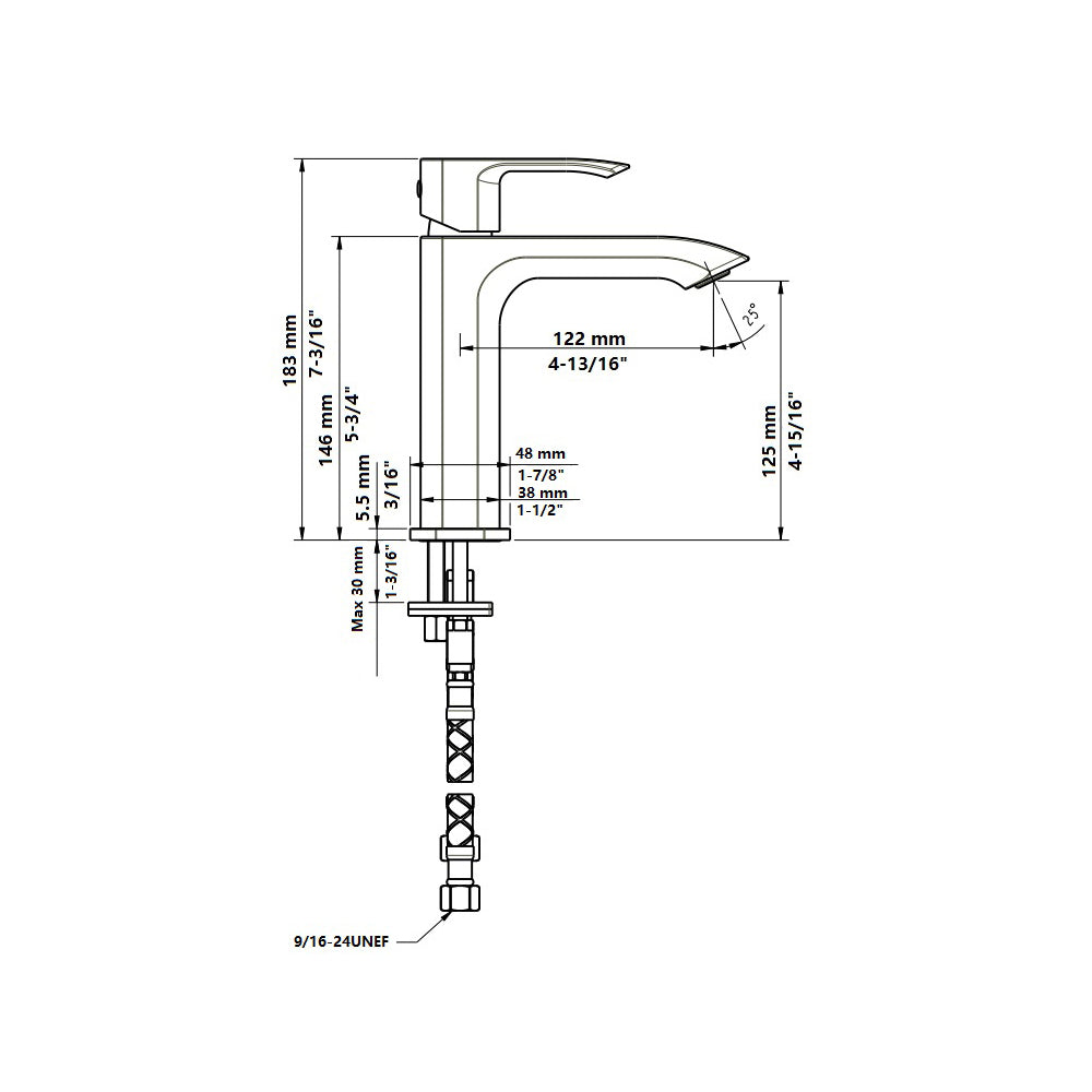 Daweier Single-Lever Lavatory Faucet EB1520241MB