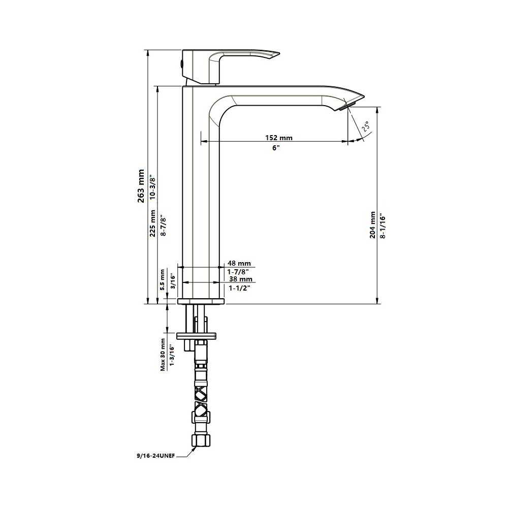 Daweier Single-Lever Lavatory Faucet EB1620241MB