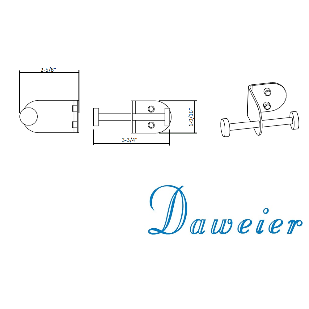 Daweier Double Robe Hook EBA2504B