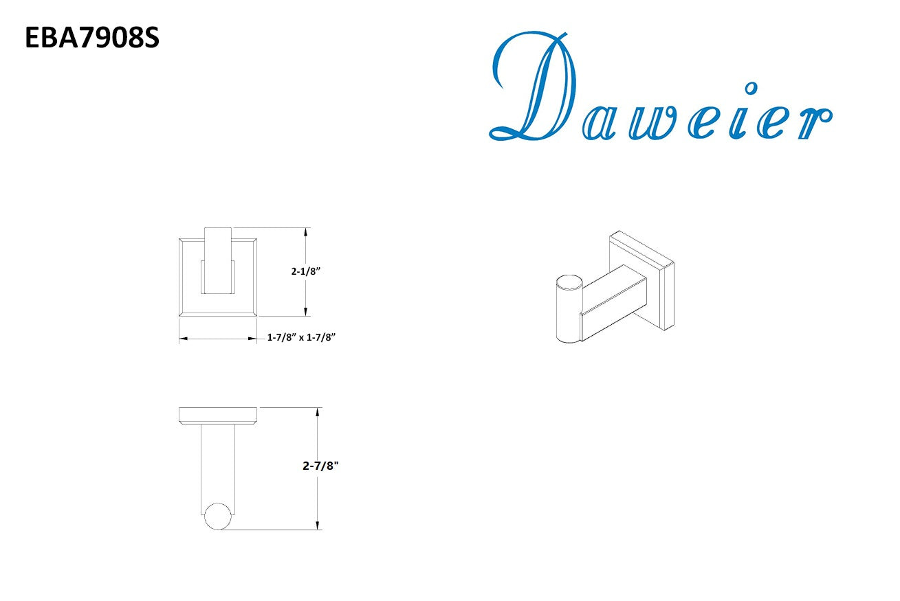 Daweier Robe Hook EBA7908S