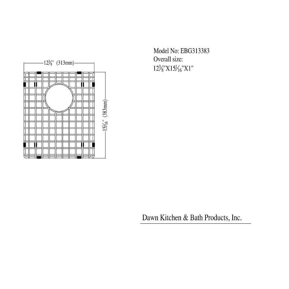 Daweier Bottom Grid / Basin Rack (For ESQ310809L or ESQ310809R Small Bowl) EBG313383