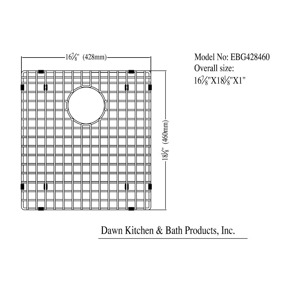 Daweier Bottom Grid / Basin Rack (For ESQ310809L or ESQ310809R Large Bowl) EBG428460