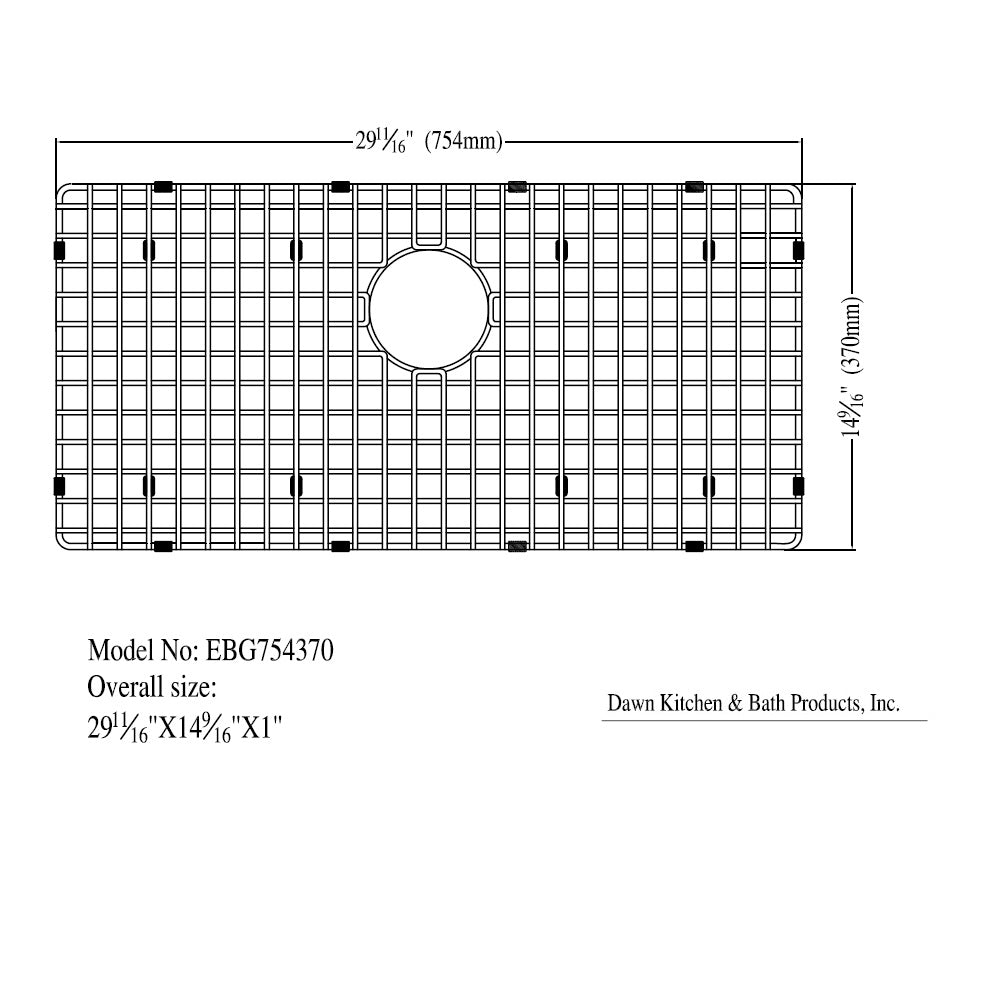 Daweier Bottom Grid / Basin Rack (For ESR310900) EBG754370