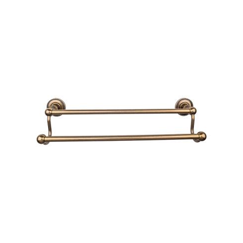 Top Knobs Edwardian Bath Towel Bar Double - Beaded Backplate