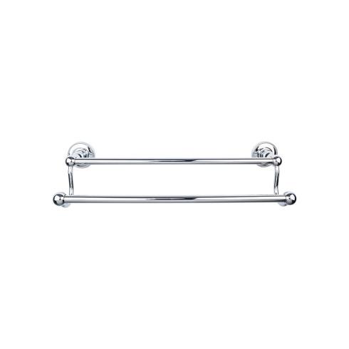 Top Knobs Edwardian Bath Towel Bar Double - Beaded Backplate