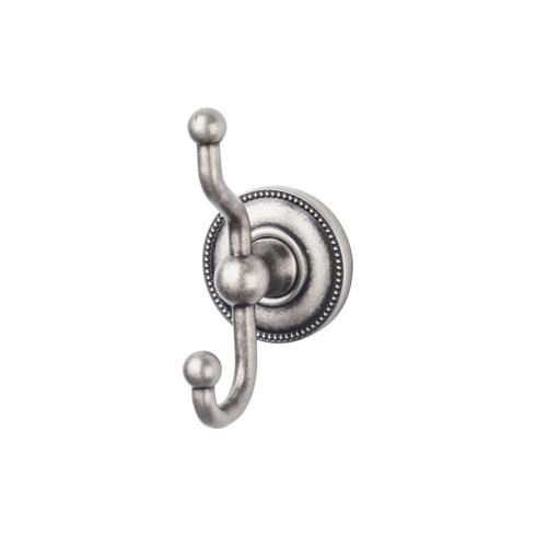 Top Knobs Edwardian Bath Double Hook Beaded Backplate