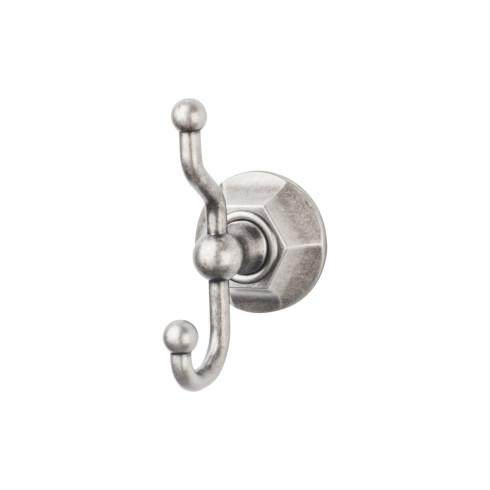 Top Knobs Edwardian Bath Double Hook Hex Backplate