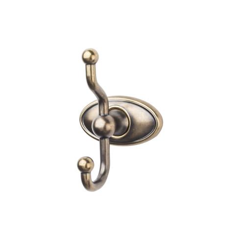 Top Knobs Edwardian Bath Double Hook Oval Backplate