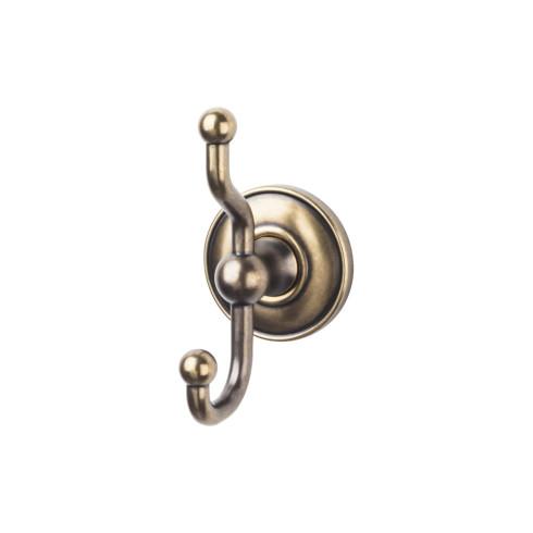 Top Knobs Edwardian Bath Double Hook Plain Backplate