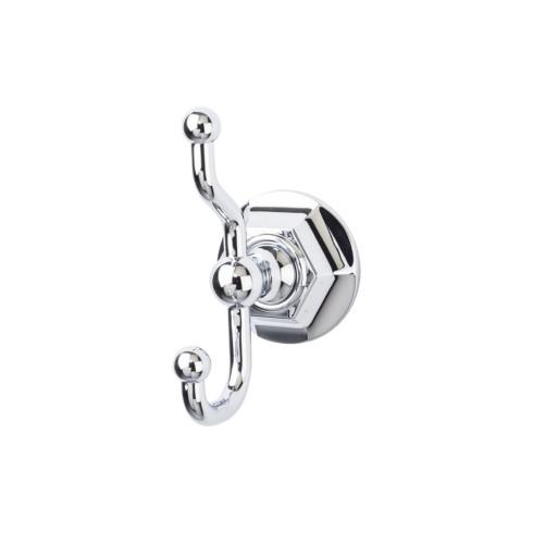Top Knobs Edwardian Bath Double Hook Hex Backplate