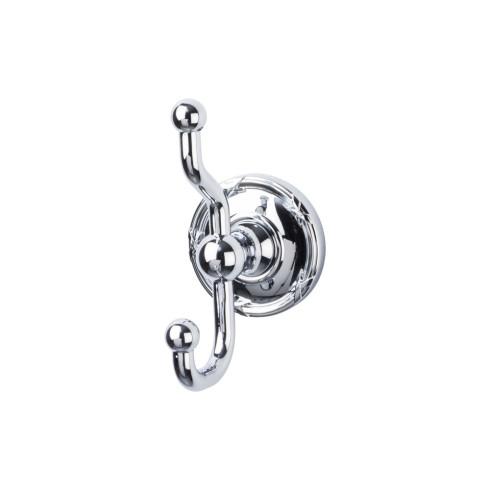 Top Knobs Edwardian Bath Double Hook Ribbon Backplate