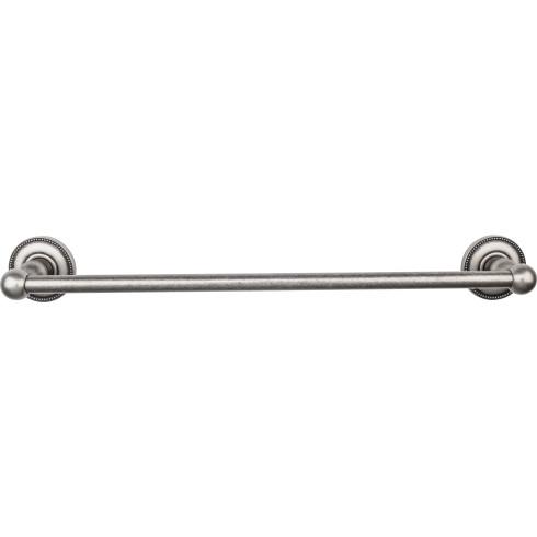 Top Knobs Edwardian Bath Towel Bar Single - Beaded Bplate