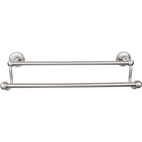 Top Knobs Edwardian Bath Towel Bar Double - Beaded Backplate