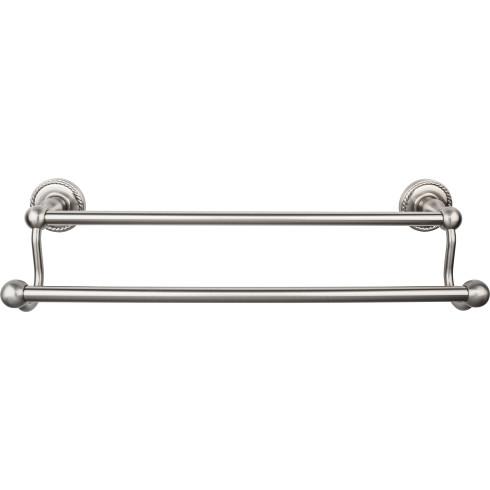 Top Knobs Edwardian Bath Towel Bar Double - Rope Backplate