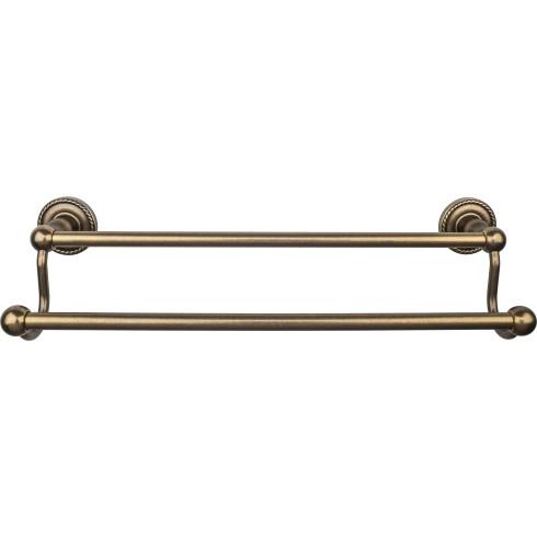 Top Knobs Edwardian Bath Towel Bar Double - Rope Backplate