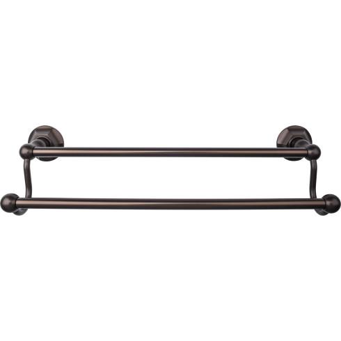 Top Knobs Edwardian Bath Towel Bar Double - Hex Backplate
