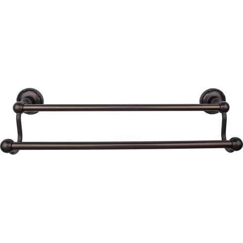 Top Knobs Edwardian Bath Towel Bar Double - Ribbon Bplate