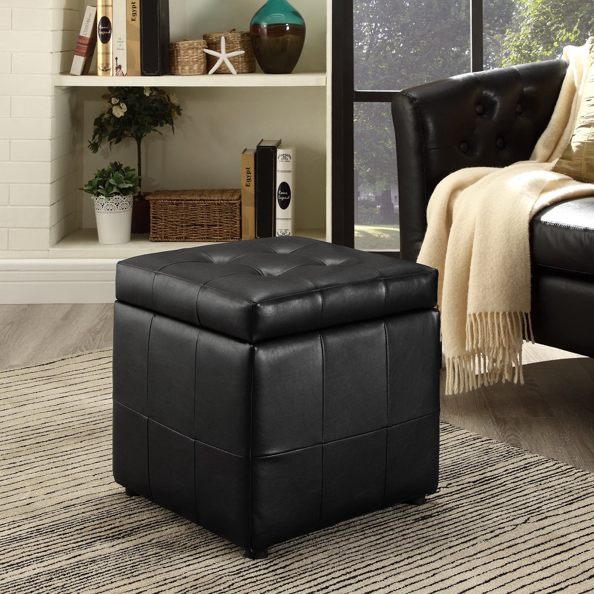 Modway Volt Storage Upholstered Vinyl Ottoman