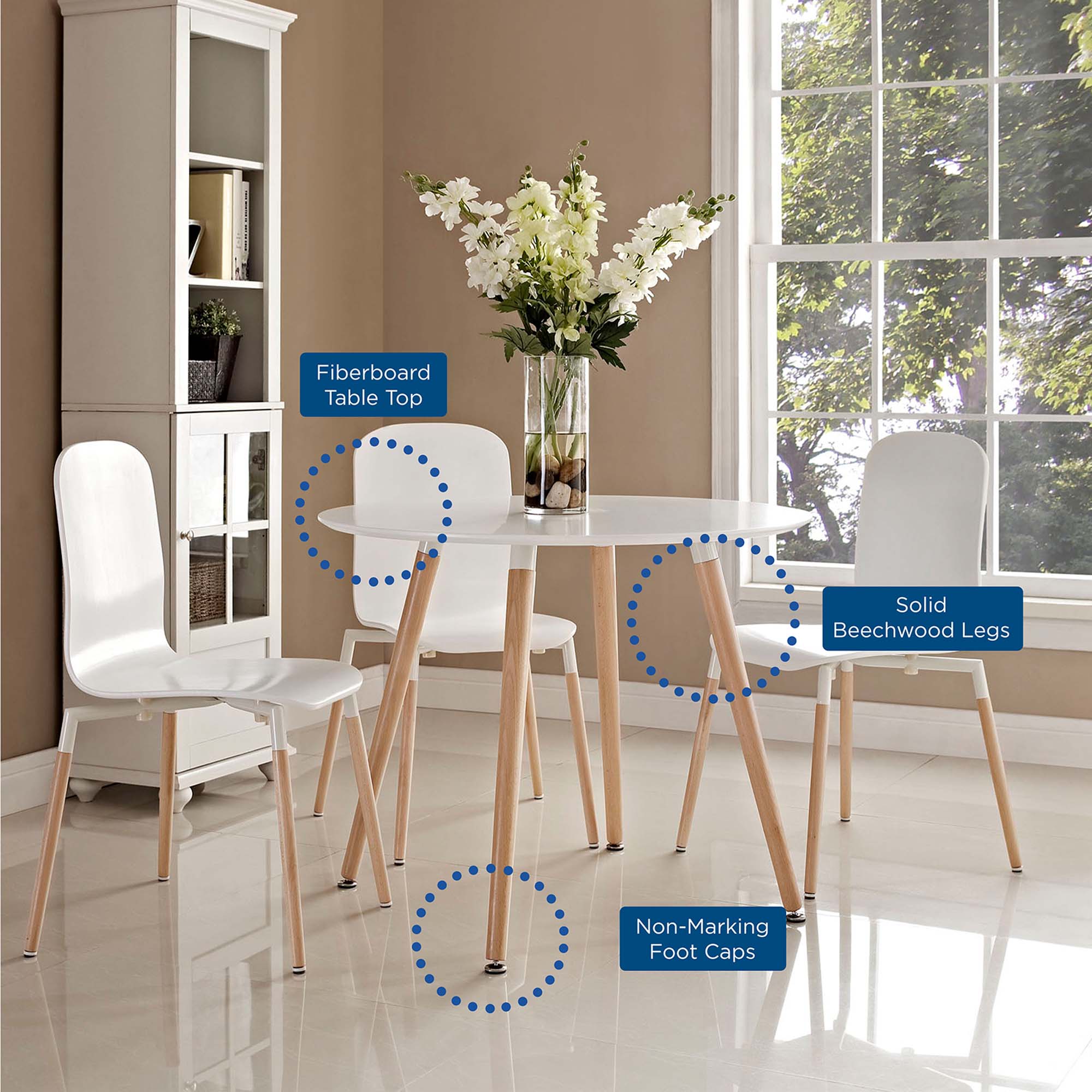 Modway Track Round Dining Table