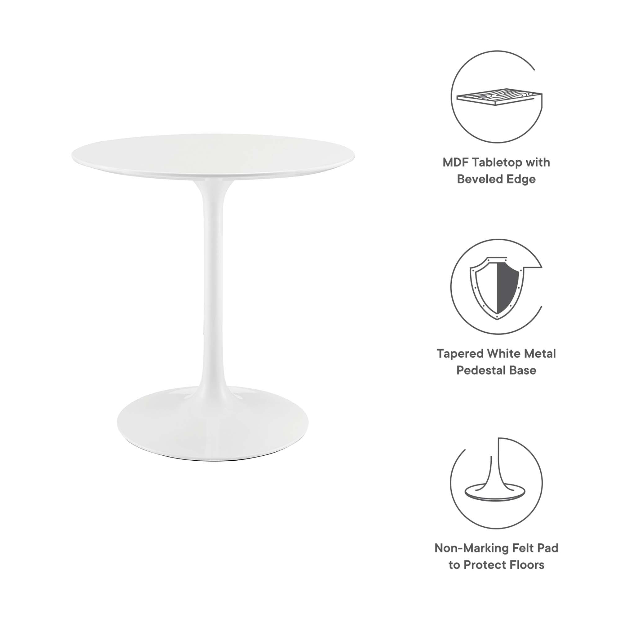 Modway Lippa 28" Round Wood Dining Table
