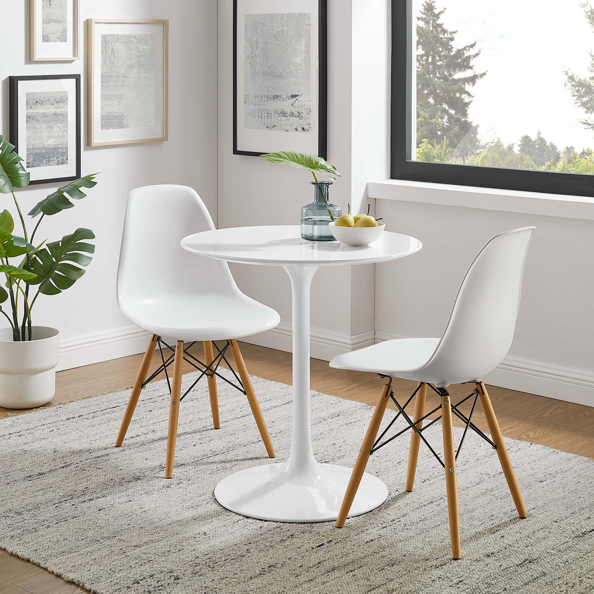 Modway Lippa 28" Round Wood Dining Table