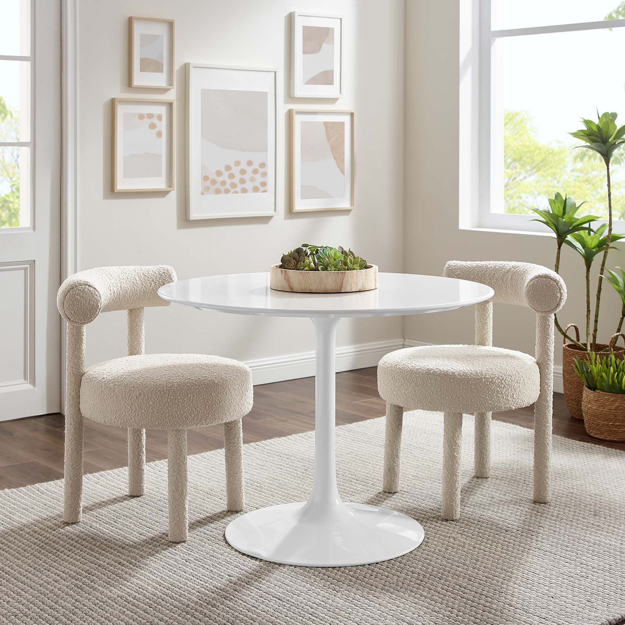 Modway Lippa 40" Round Wood Dining Table