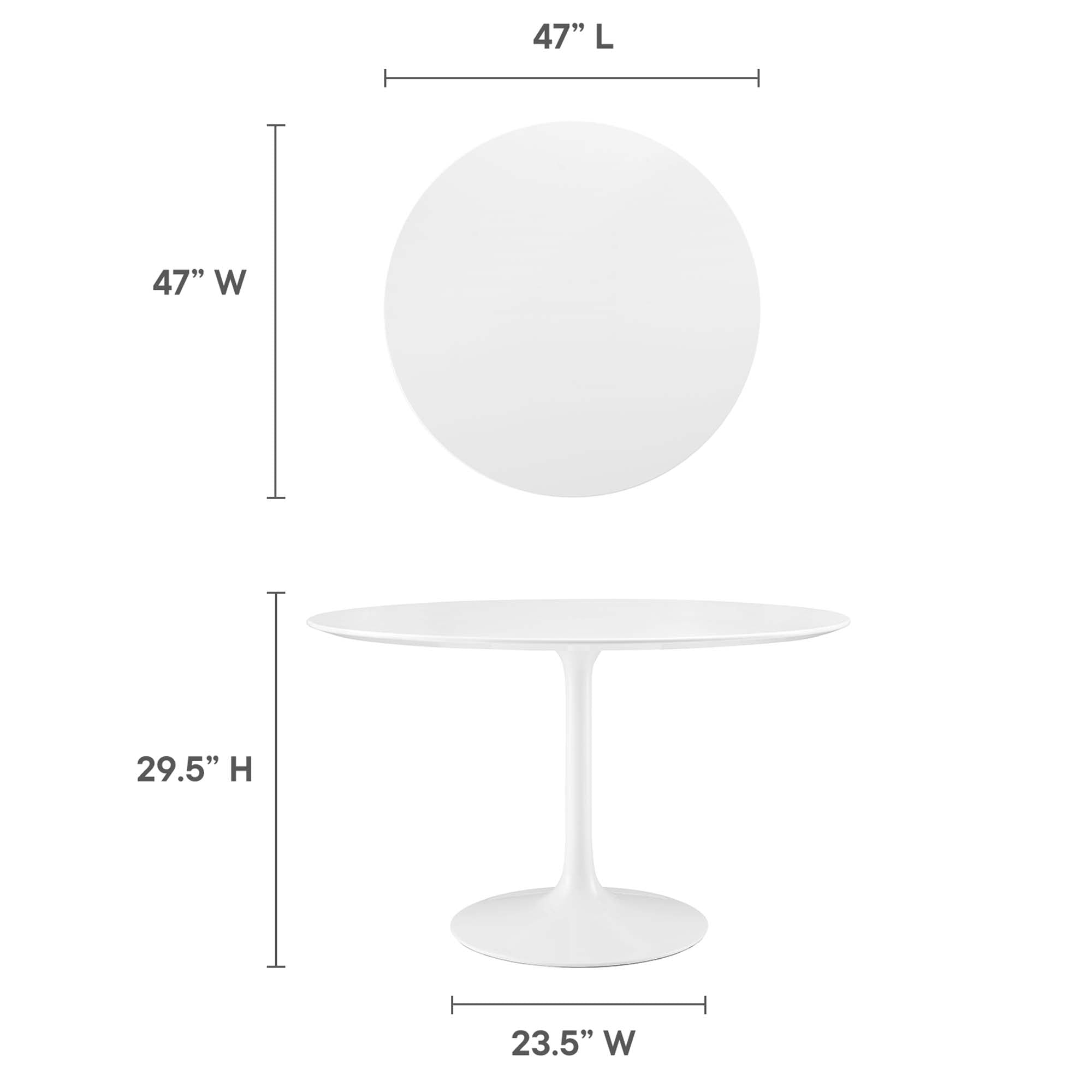 Modway Lippa 48" Round Wood Dining Table