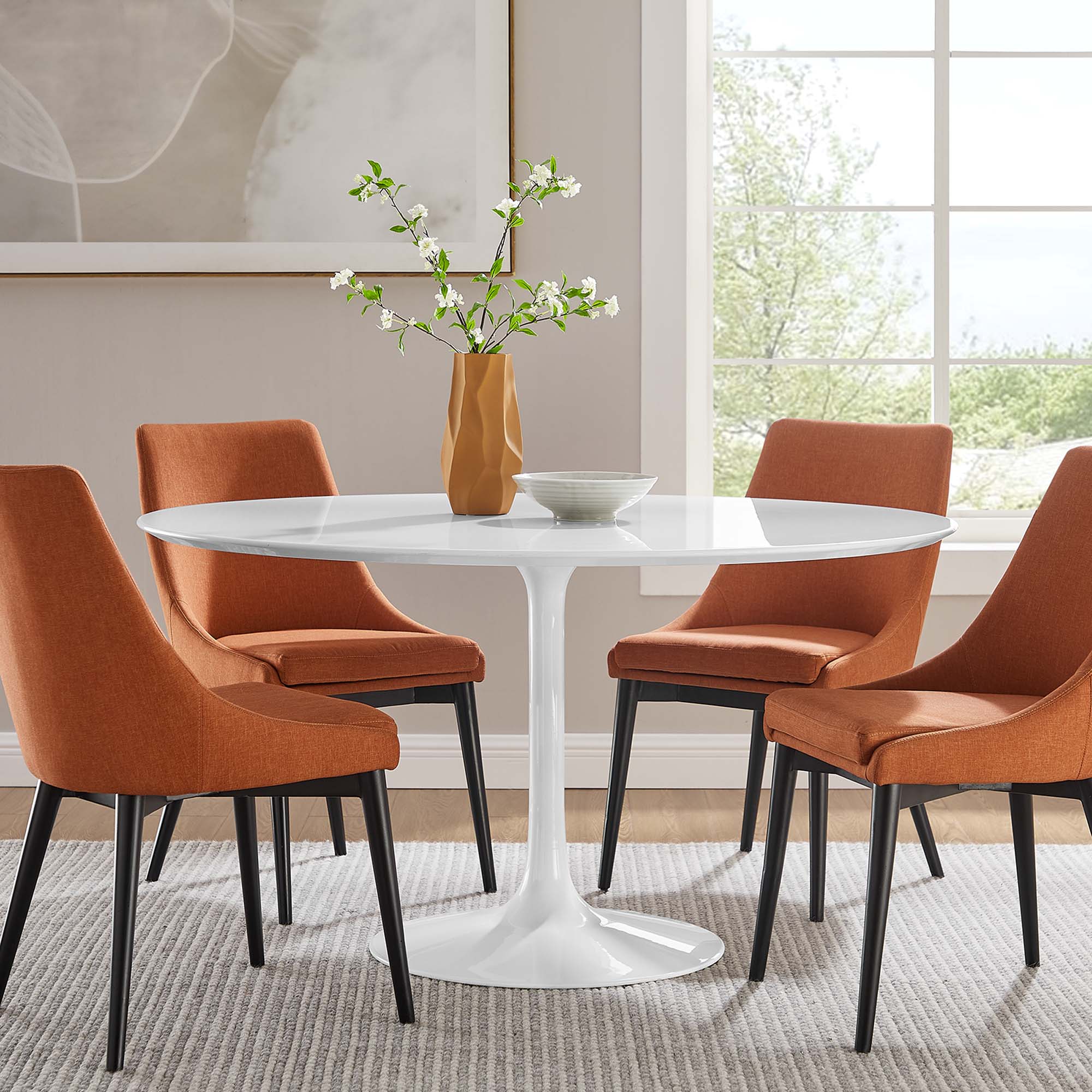 Modway Lippa 54" Round Wood Dining Table