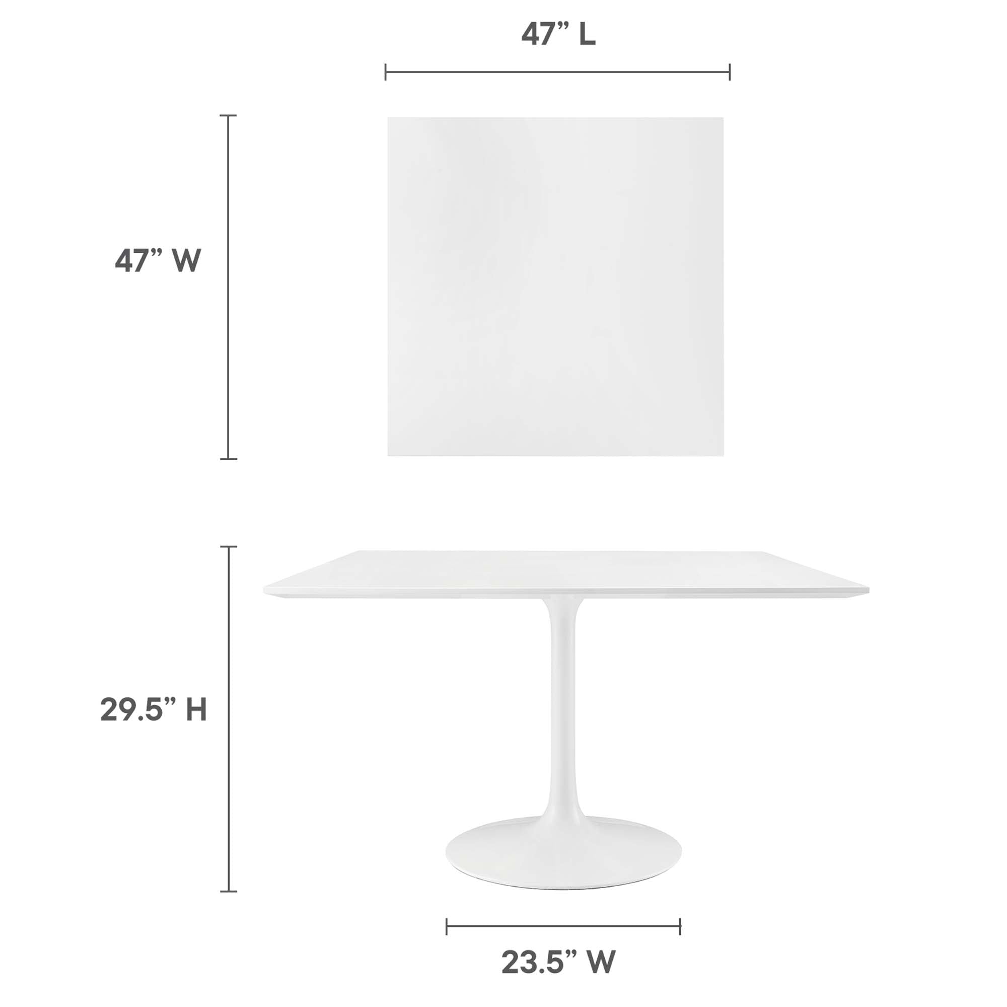 Modway Lippa 48" Square Wood Dining Table