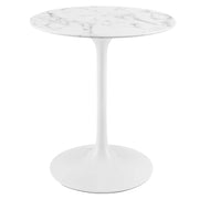 Modway Lippa 28" Round Faux Marble Dining Table